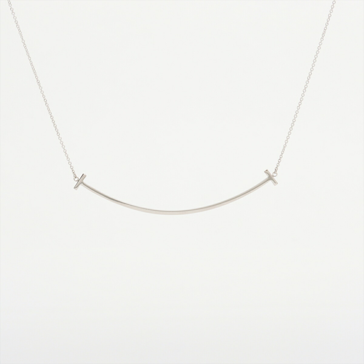 Tiffany T Smile Large Necklace White Gold 4679$
